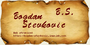 Bogdan Stevković vizit kartica